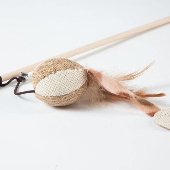 LukPaw Cat Teaser Cat Kitten Toys Set Natural Sisal Wand Teasers with Mouse - Picture 2 of 9